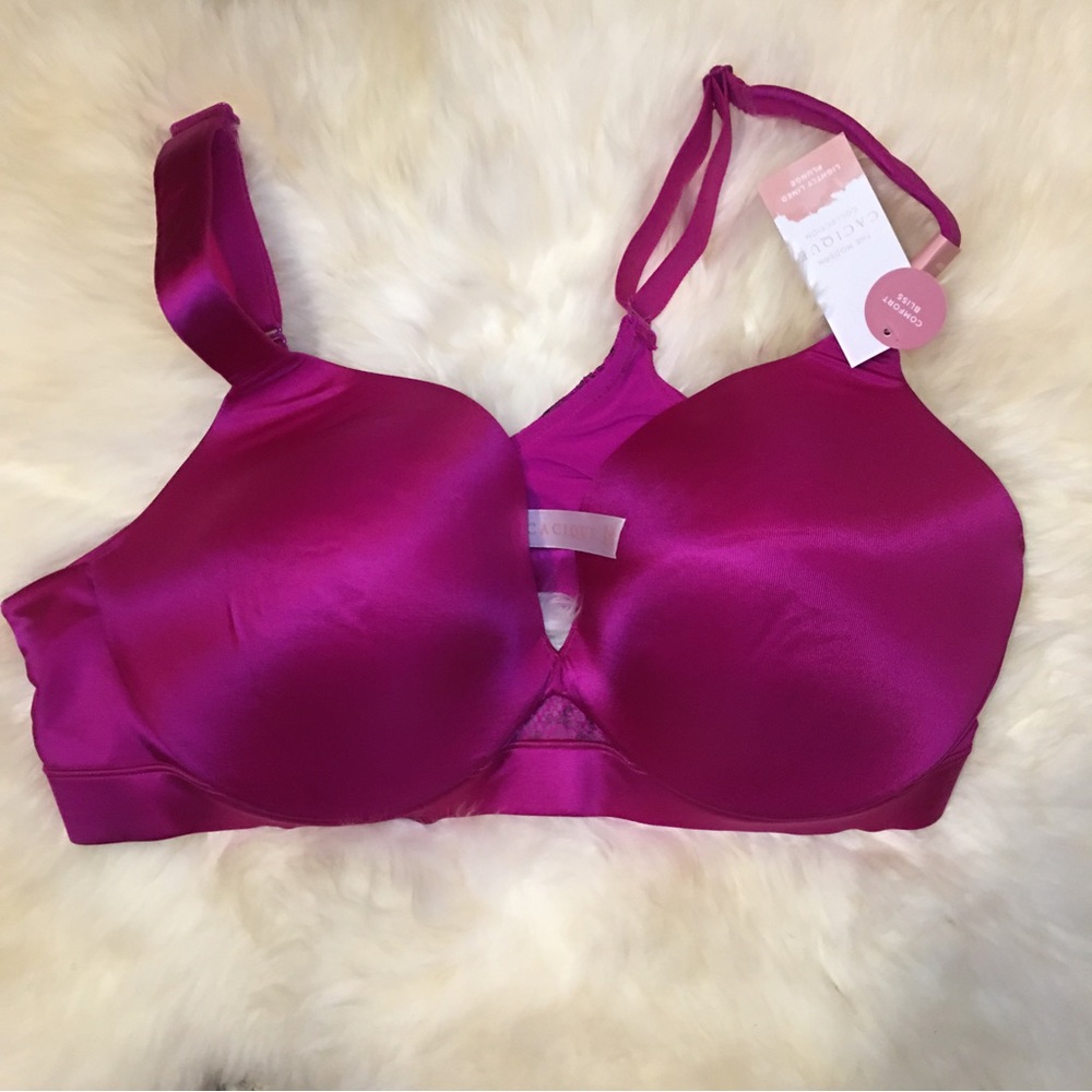 Cacique Lane Bryant Bra and Panty Set Pink and Black 40DD and 18/20 NWT